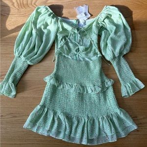 Sabo Skirt Green Floral Dress